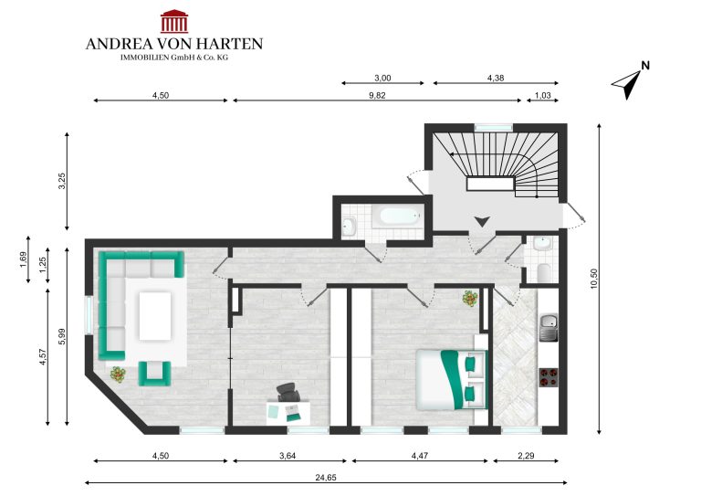Immobilienangebot - Hamburg - Alle - Helle 3-Zimmer-Altbauwohnung – nur 10 Minuten zur Alster