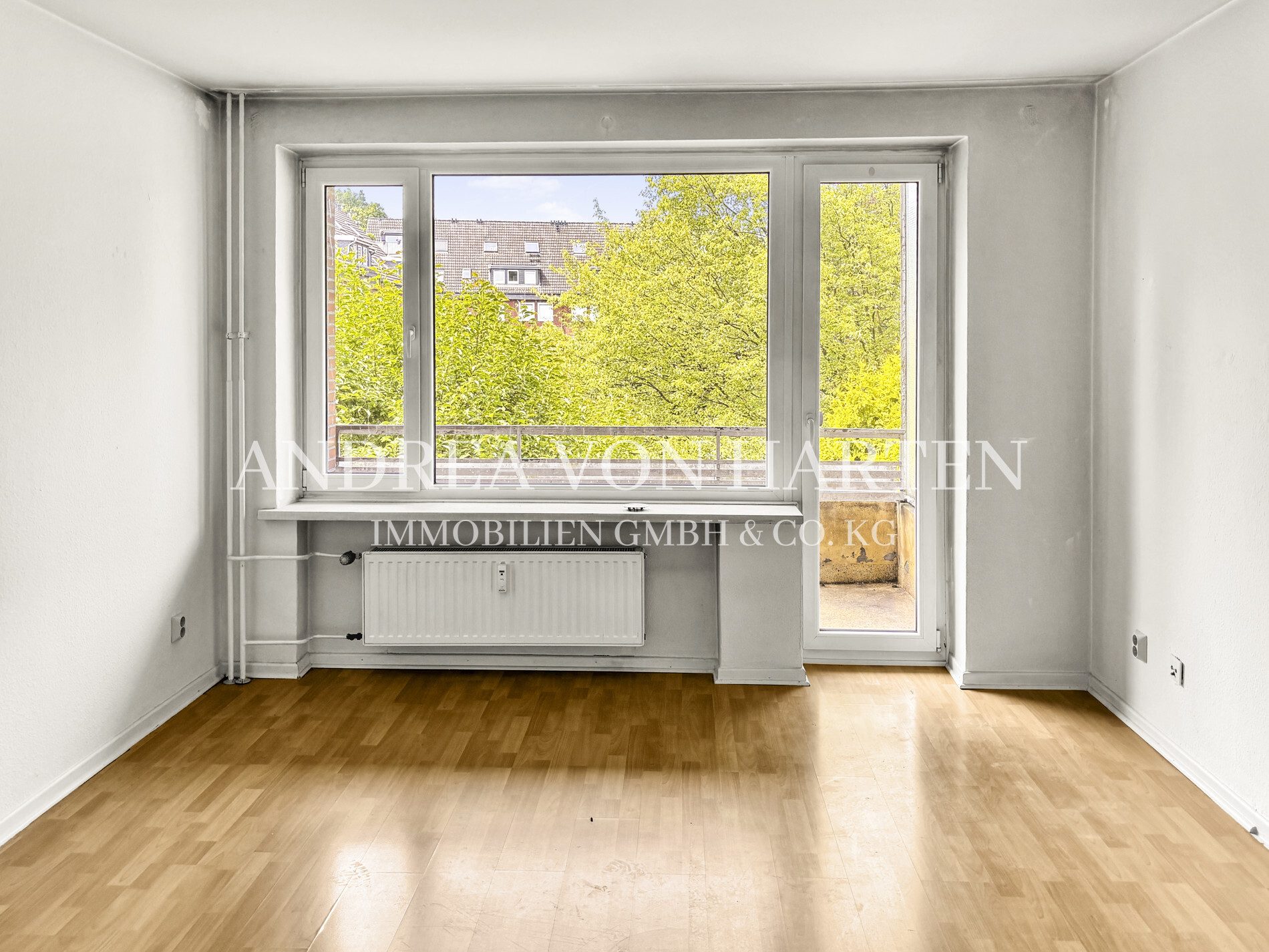 Immobilienangebot - Hamburg - Alle - Ruhig, hell, gut geschnitten: 2,5-Zimmer-Wohnung mit Balkon in HH-Bramfeld