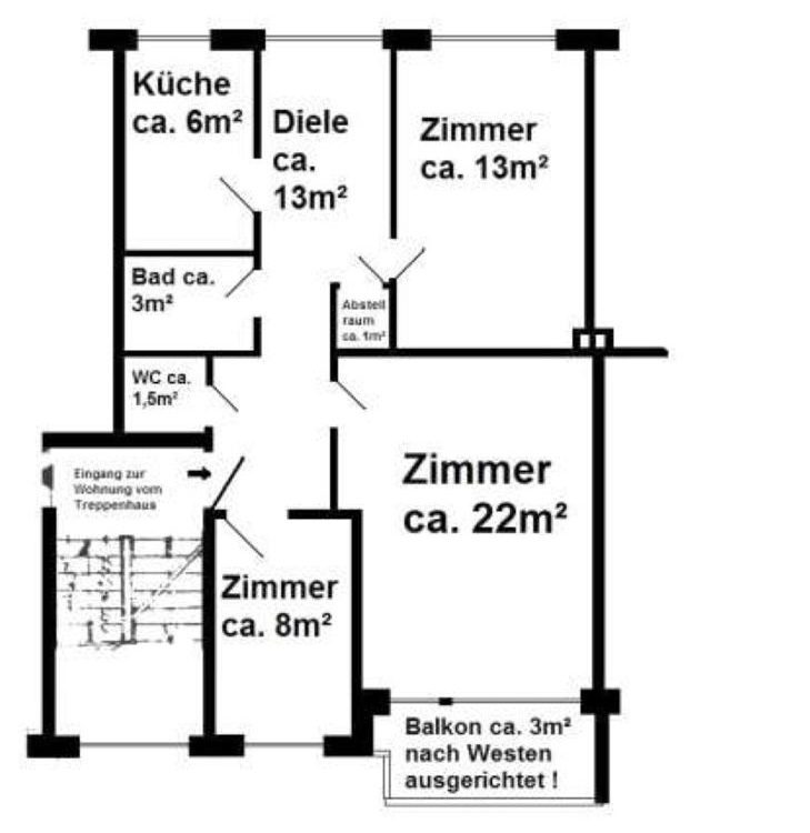 Immobilienangebot - Hamburg - Alle - Ruhig, hell, gut geschnitten: 2,5-Zimmer-Wohnung mit Balkon in HH-Bramfeld
